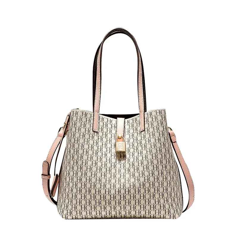 CH Women's Bag Shoulder Bag Simple Large Capacity Casual Resistant Brand Elegant Light Luxury Practical With Bags Pure Color